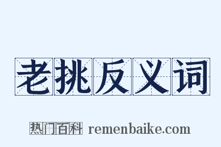老挑反义词是什么意思的图片